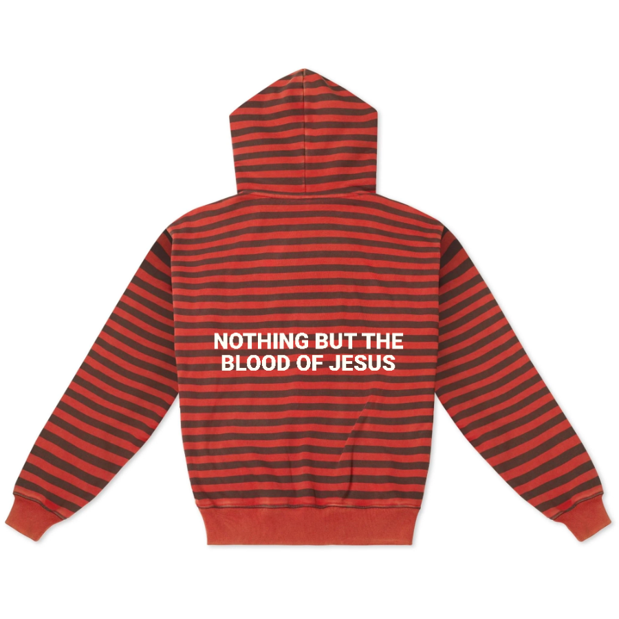 "WASHED CLEAN" STRIPED ZIP UP