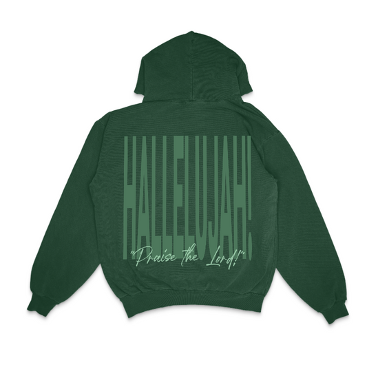 HALLELUJAH HOODIE (FOREST GREEN)